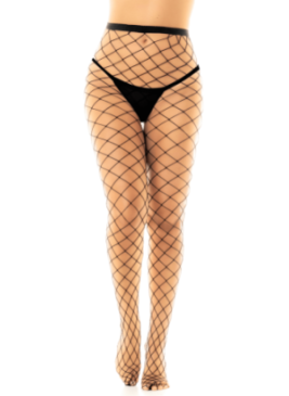 Collant large maille noire - MAL1106BLK